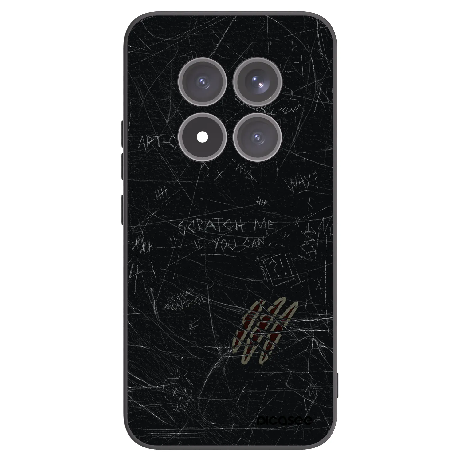 Picasee silikonowe czarne etui na Xiaomi Redmi Note 15 Pro+ - SCRATCH