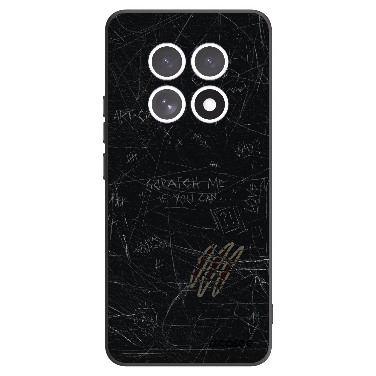 Picasee silikonowe czarne etui na Xiaomi Redmi Note 15 4G - SCRATCH
