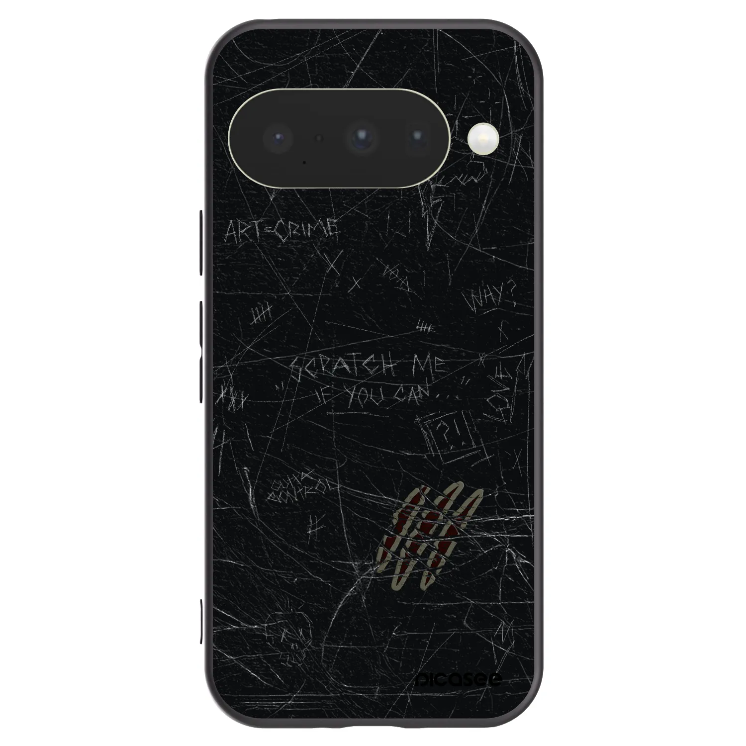 Picasee silikonowe czarne etui na Google Pixel 10 - SCRATCH