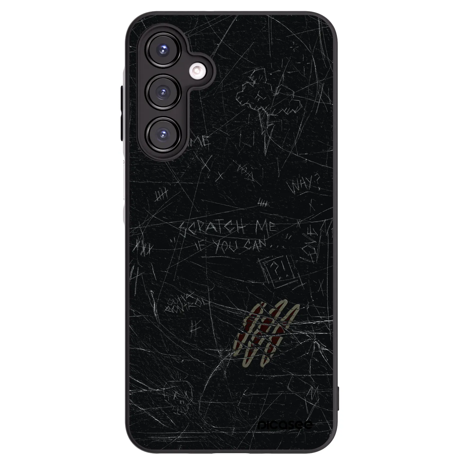 Picasee silikonowe czarne etui na Samsung Galaxy A16 4G - SCRATCH