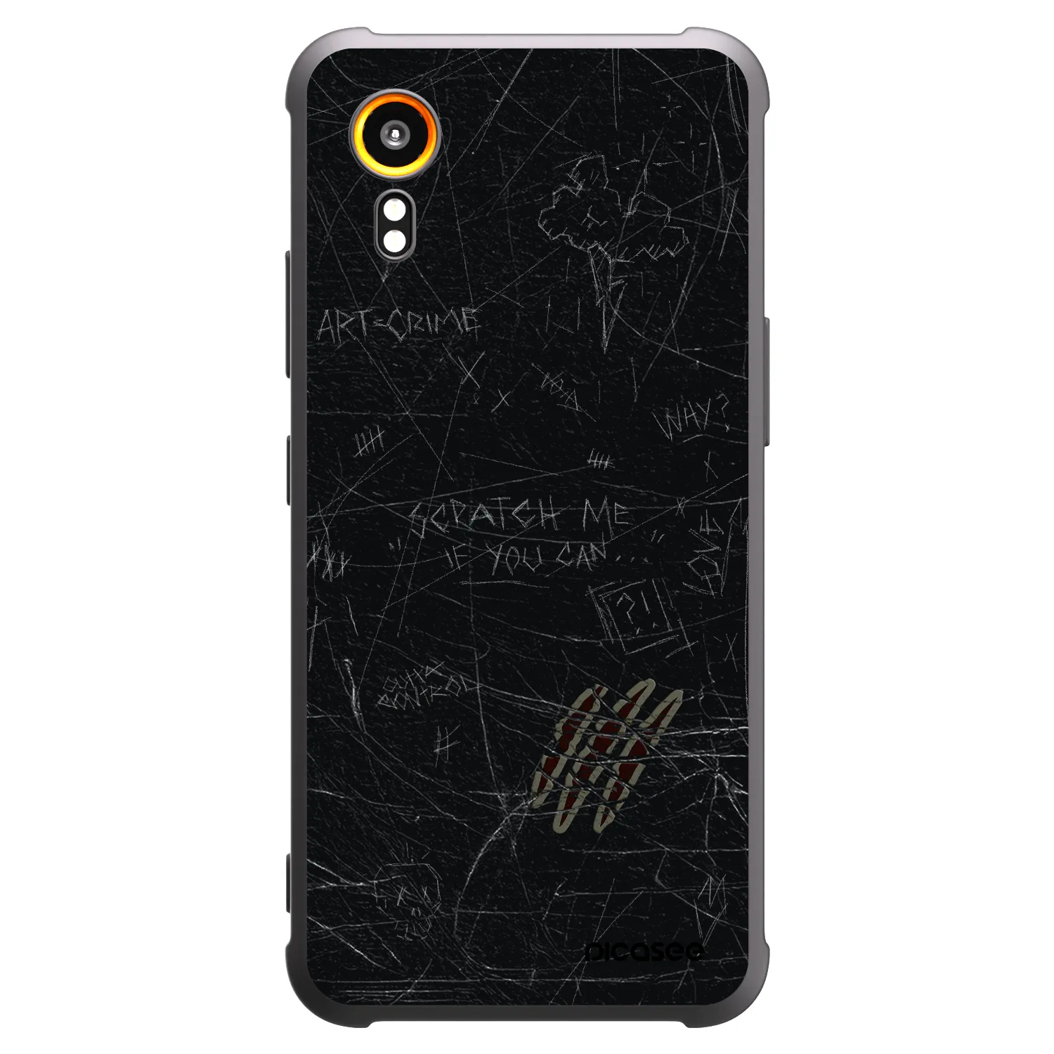 Picasee silikonowe czarne etui na Samsung Galaxy Xcover 7 - SCRATCH