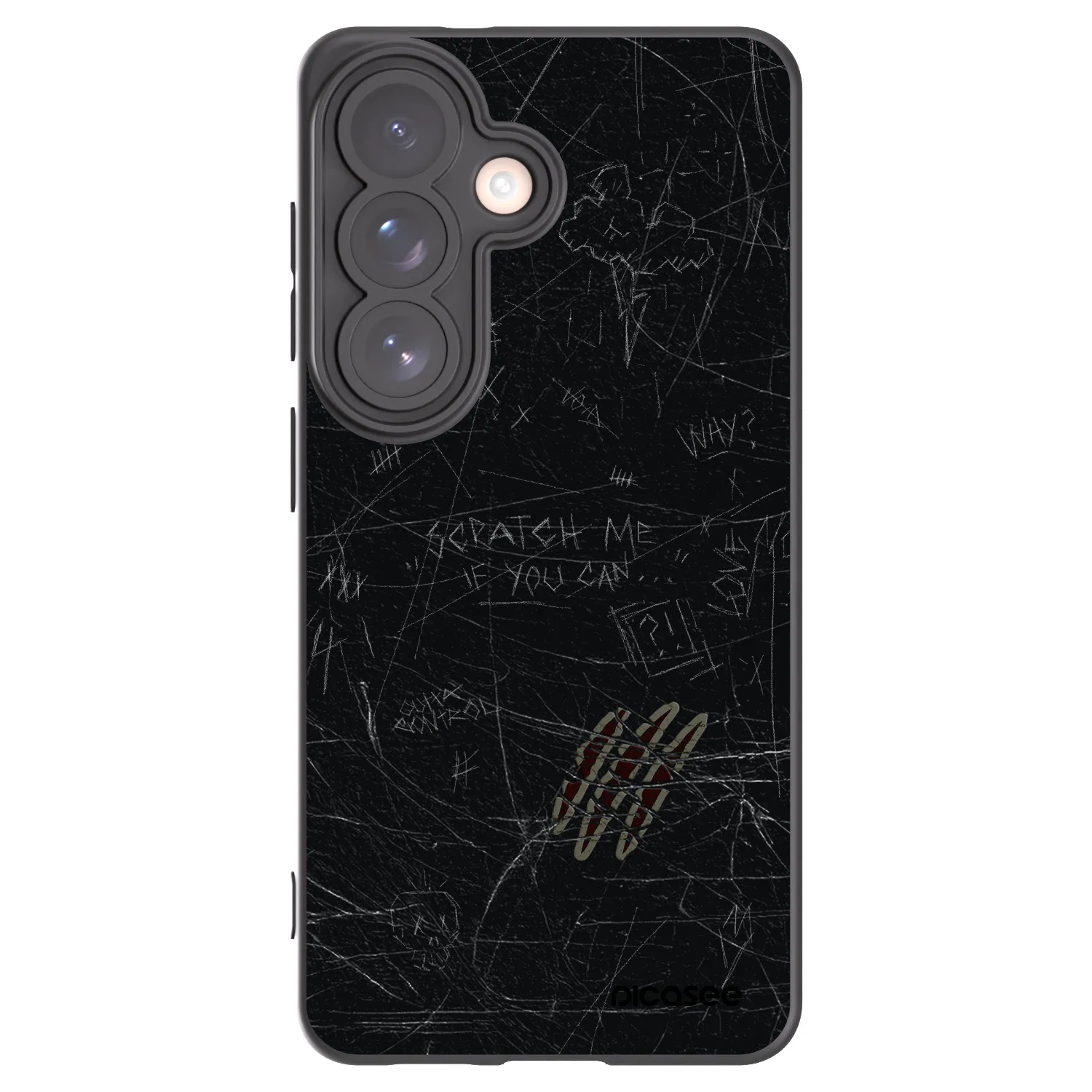 Picasee silikonowe czarne etui na Samsung Galaxy S26 - SCRATCH