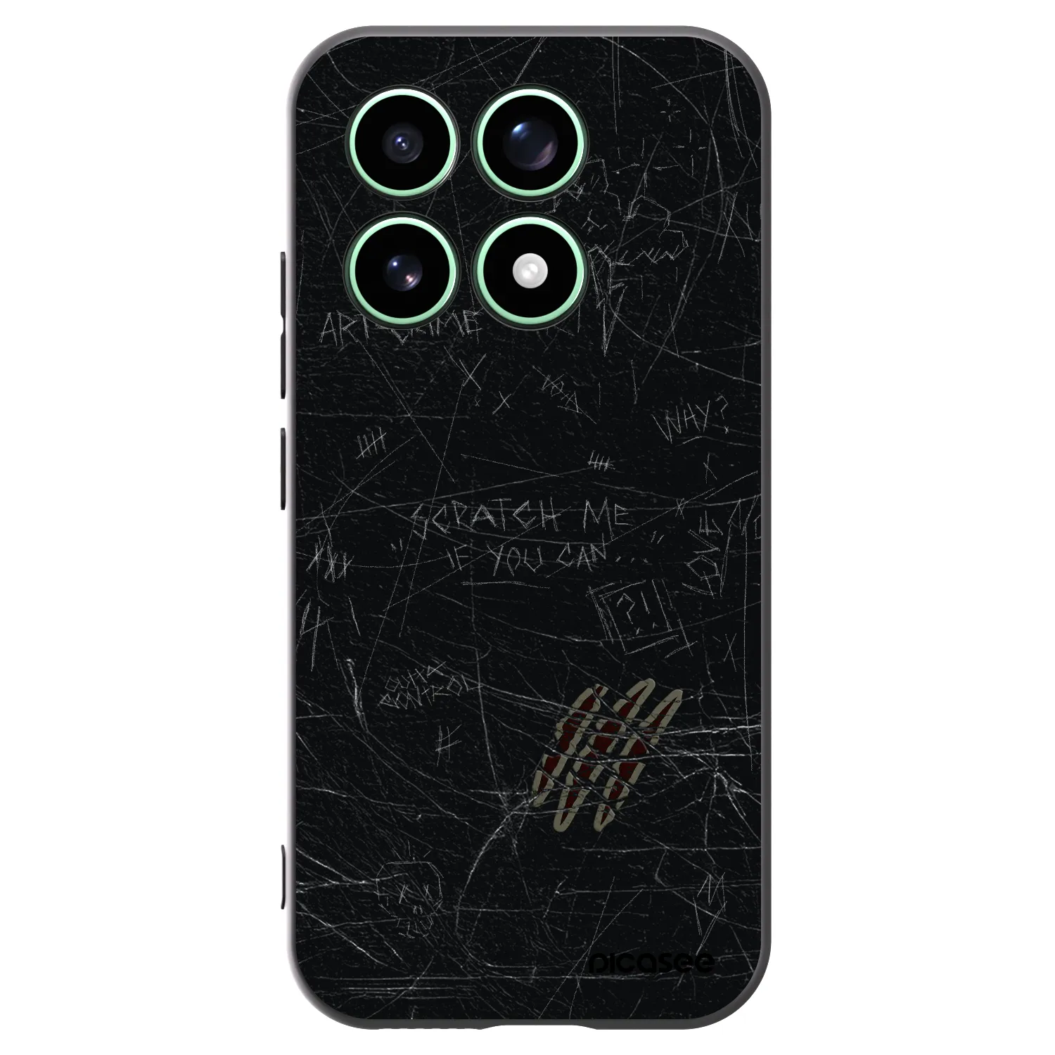 Picasee silikonowe czarne etui na Xiaomi 17 - SCRATCH
