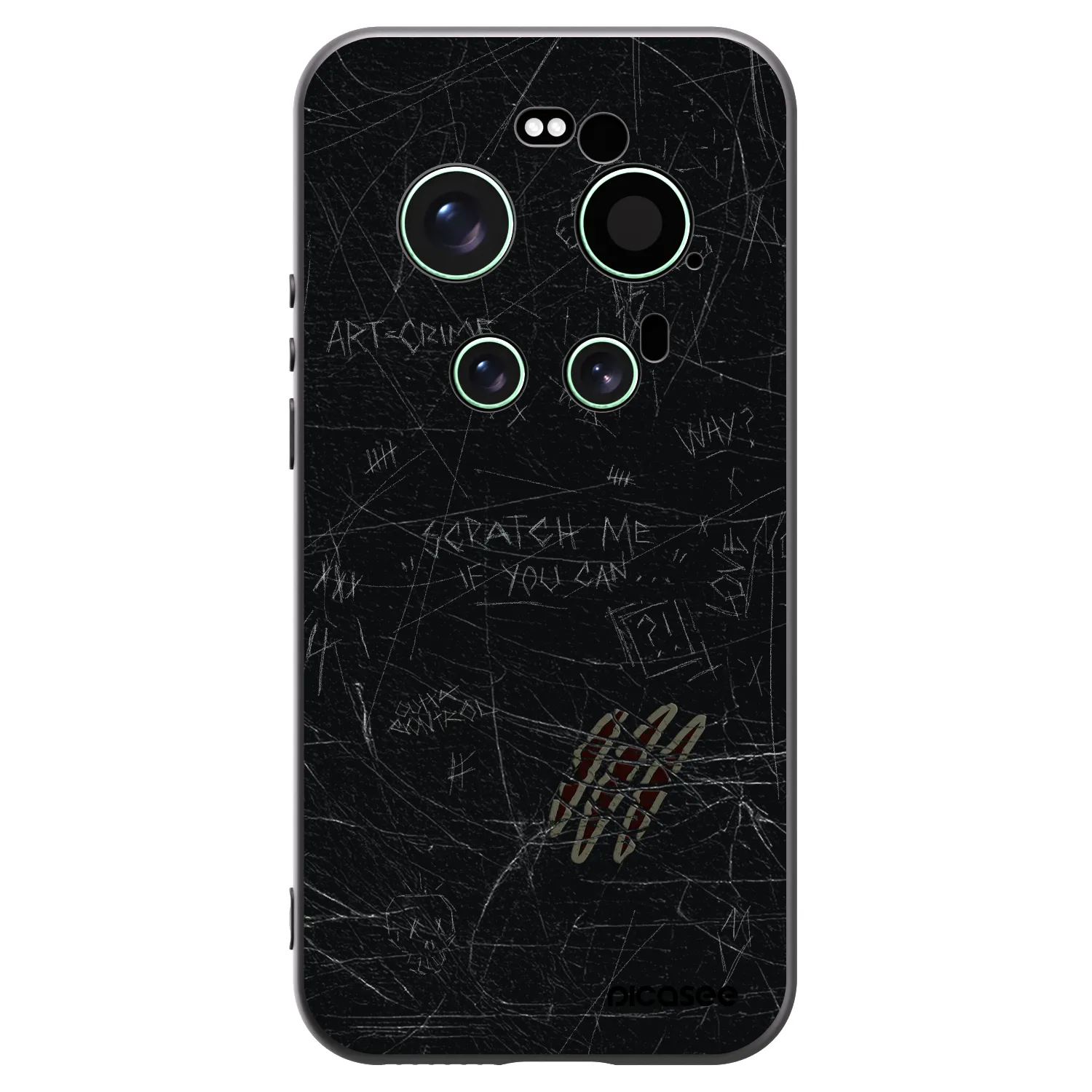 Picasee silikonowe czarne etui na Xiaomi 17 Ultra - SCRATCH