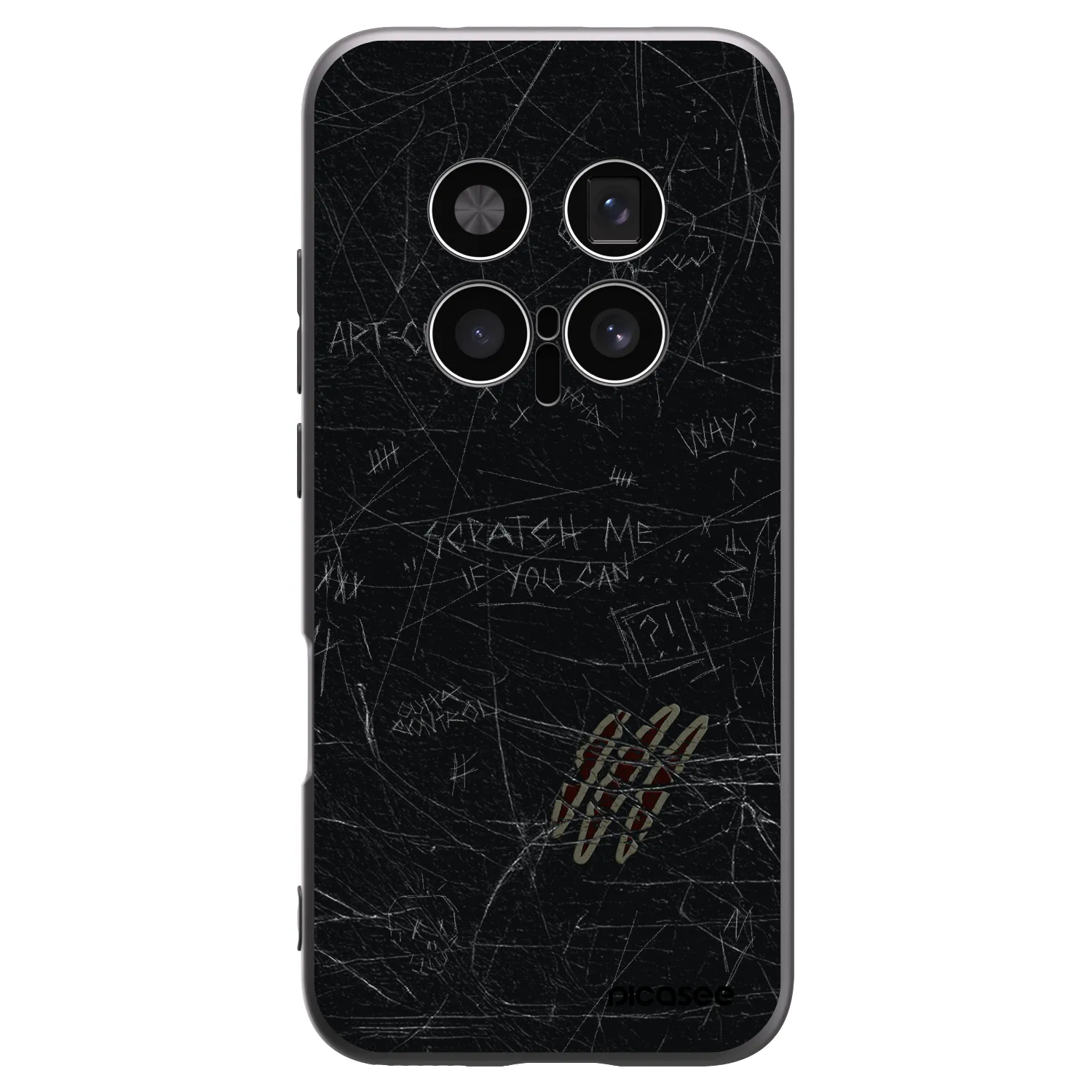 Picasee silikonowe czarne etui na Honor Magic8 Pro 5G - SCRATCH