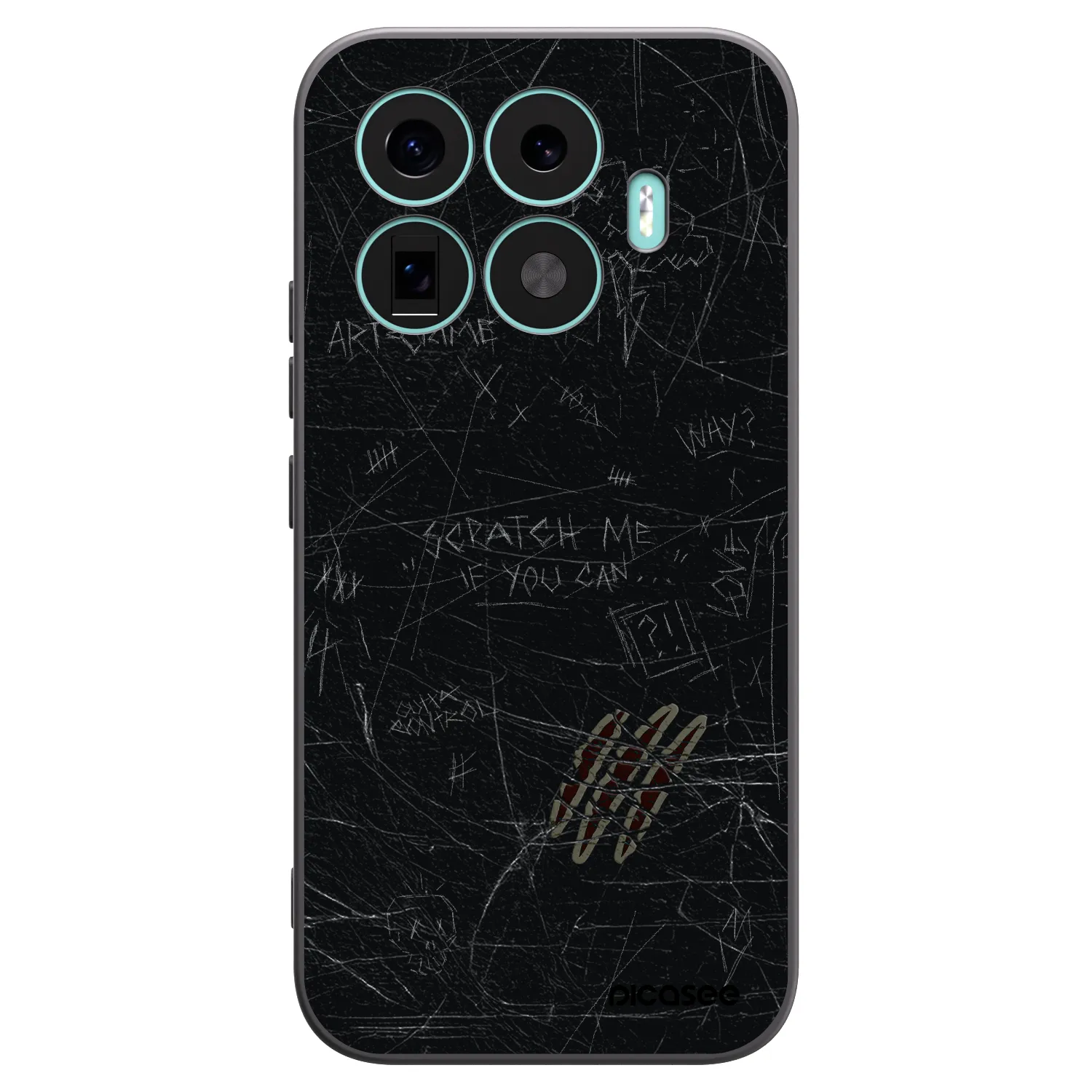 Picasee silikonowe czarne etui na Xiaomi 17T - SCRATCH