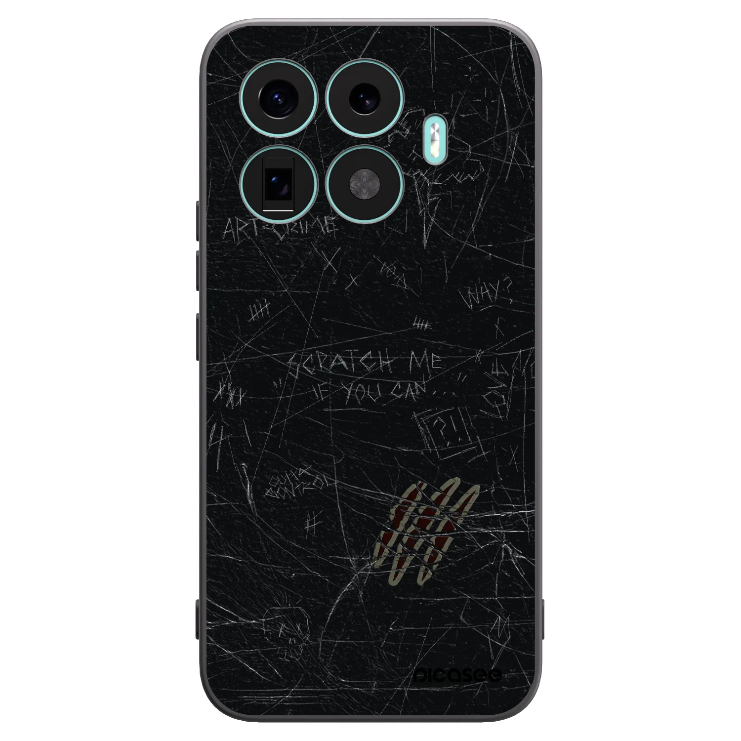 Picasee silikonowe czarne etui na Xiaomi 17T Pro - SCRATCH