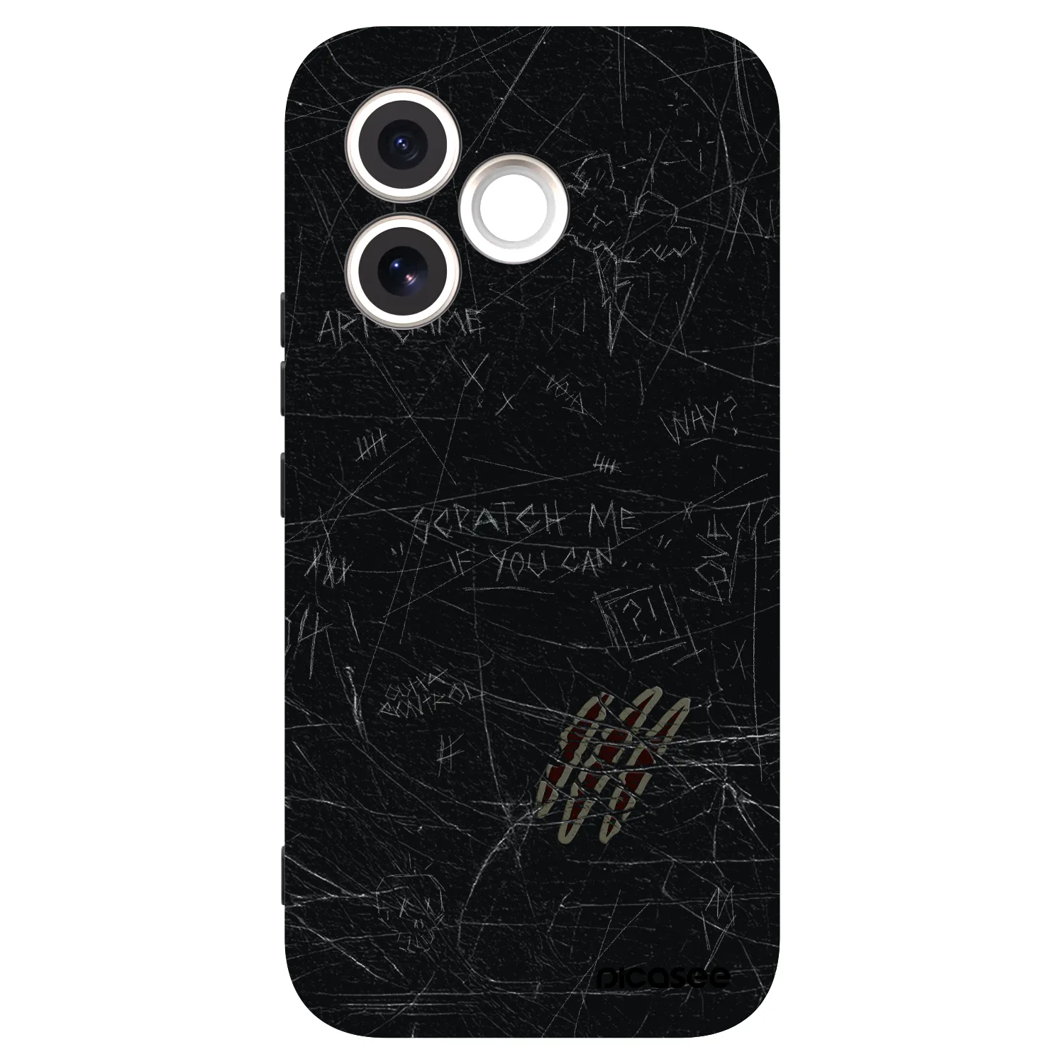 Picasee silikonowe czarne etui na Honor 600 Lite - SCRATCH