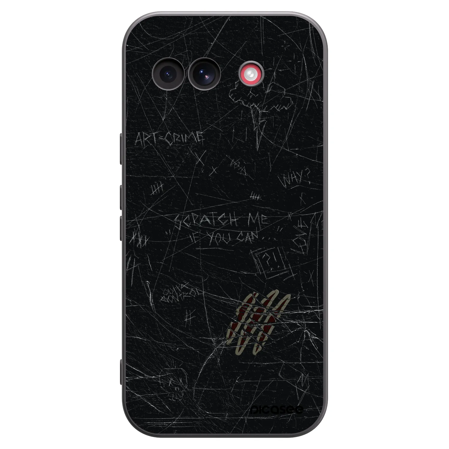 Picasee silikonowe czarne etui na Google Pixel 10a - SCRATCH