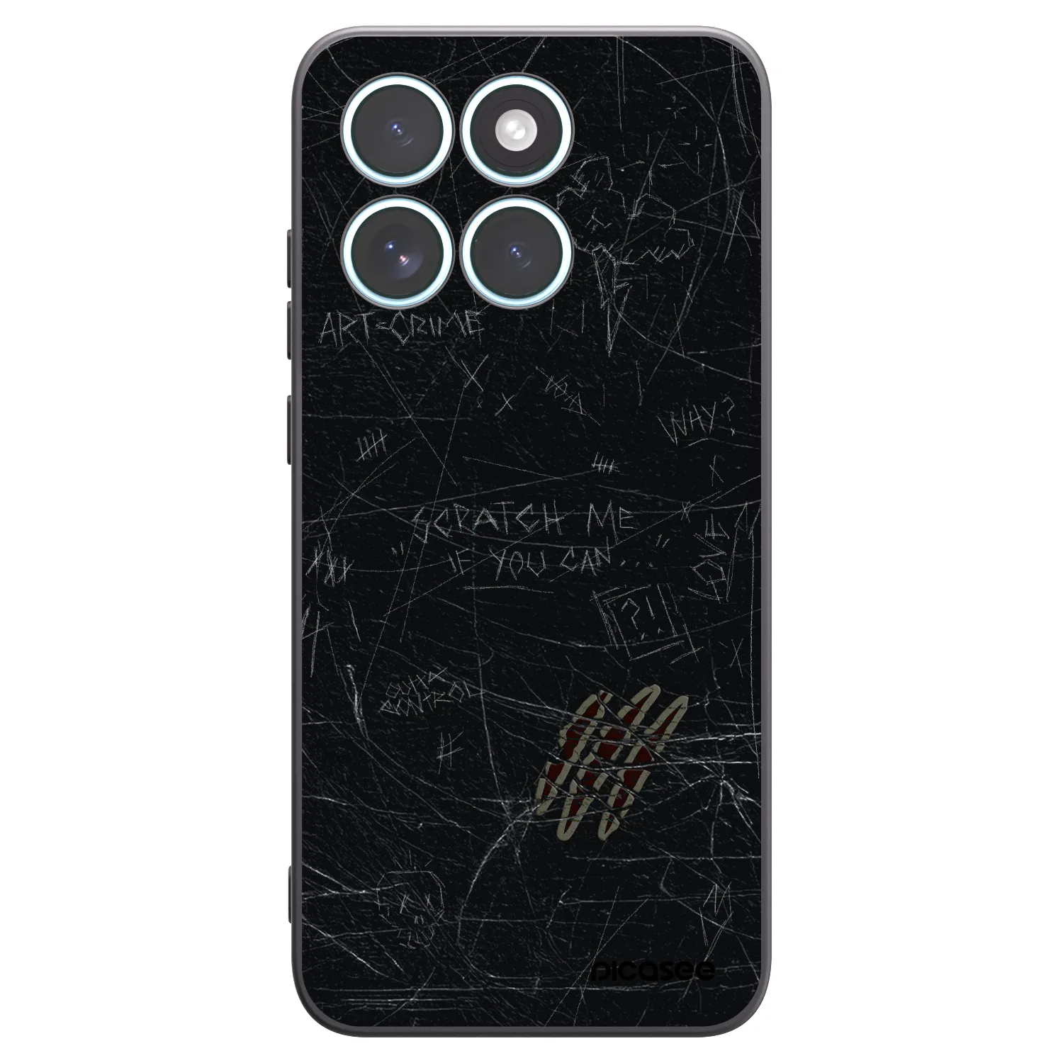 Picasee silikonowe czarne etui na Motorola Edge 70 Fusion - SCRATCH