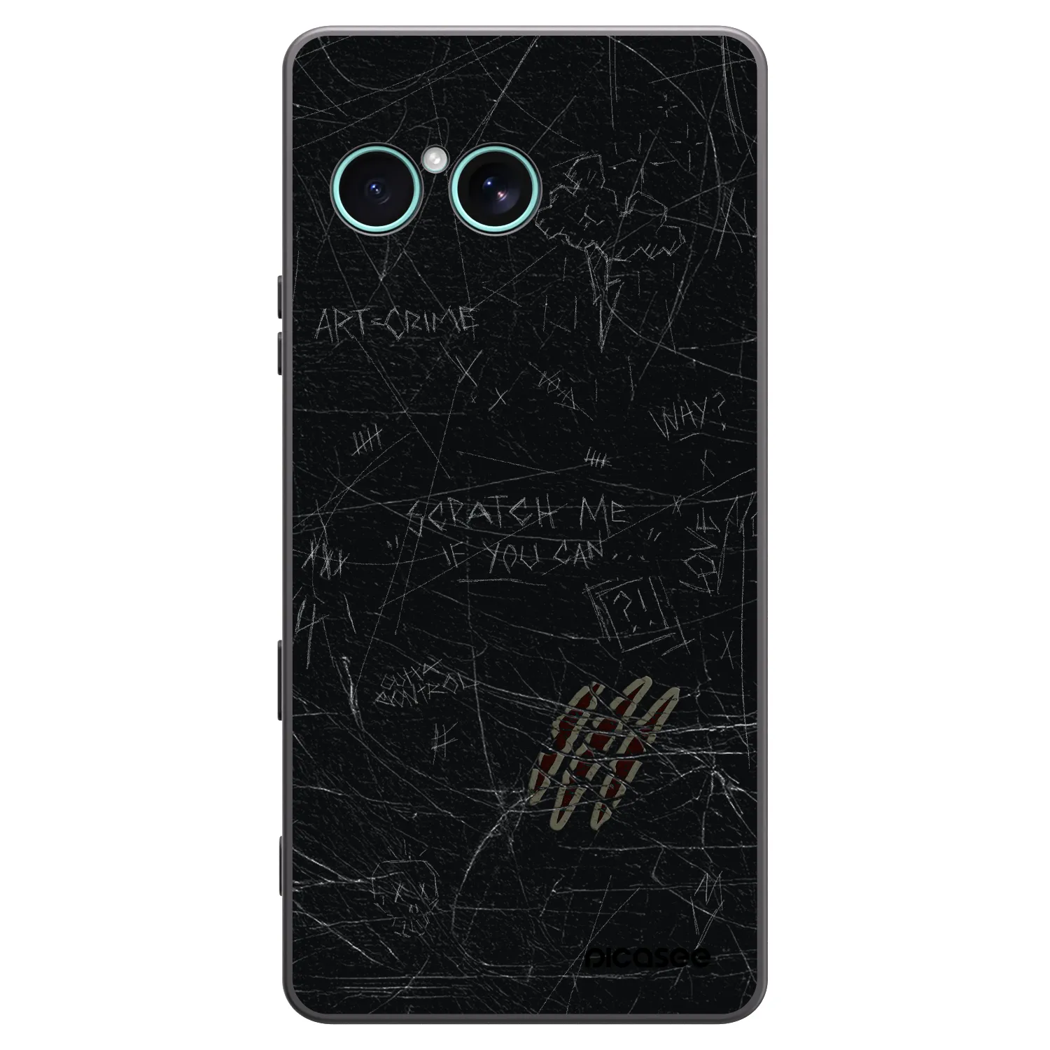 Picasee silikonowe czarne etui na Sony Xperia 10 VII - SCRATCH