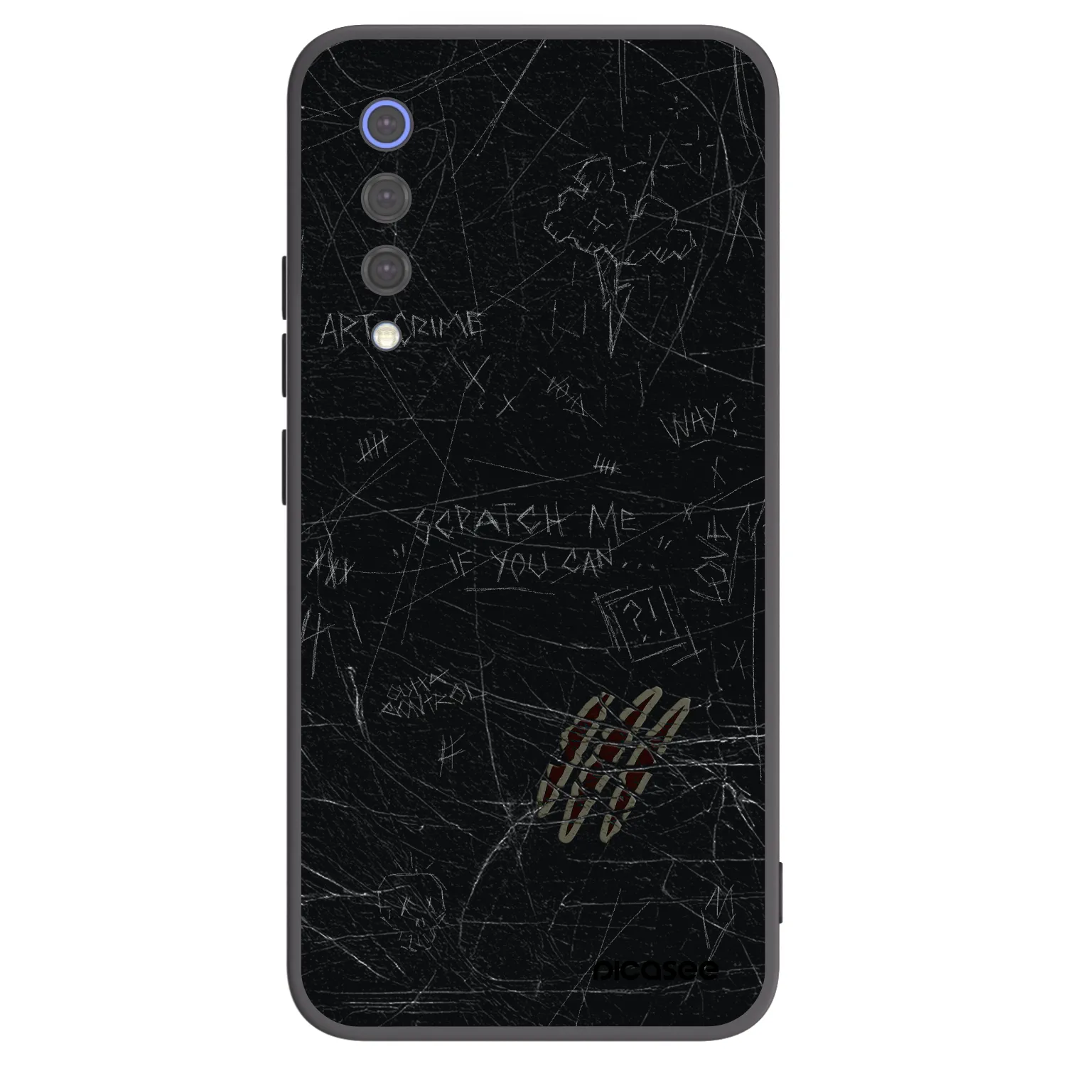 Picasee silikonowe czarne etui na Xiaomi Mi 9 SE - SCRATCH