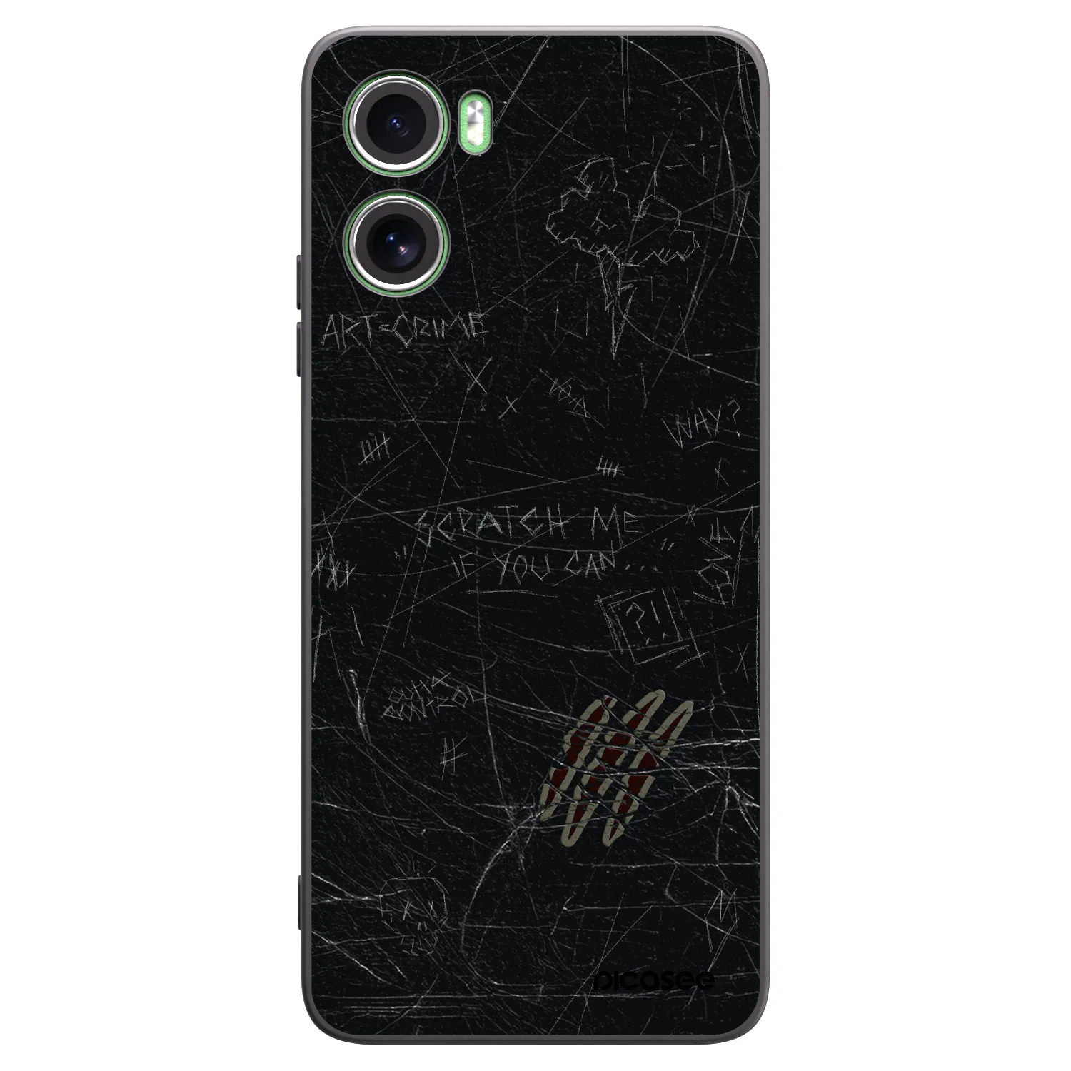 Picasee silikonowe czarne etui na Motorola Moto G06 - SCRATCH