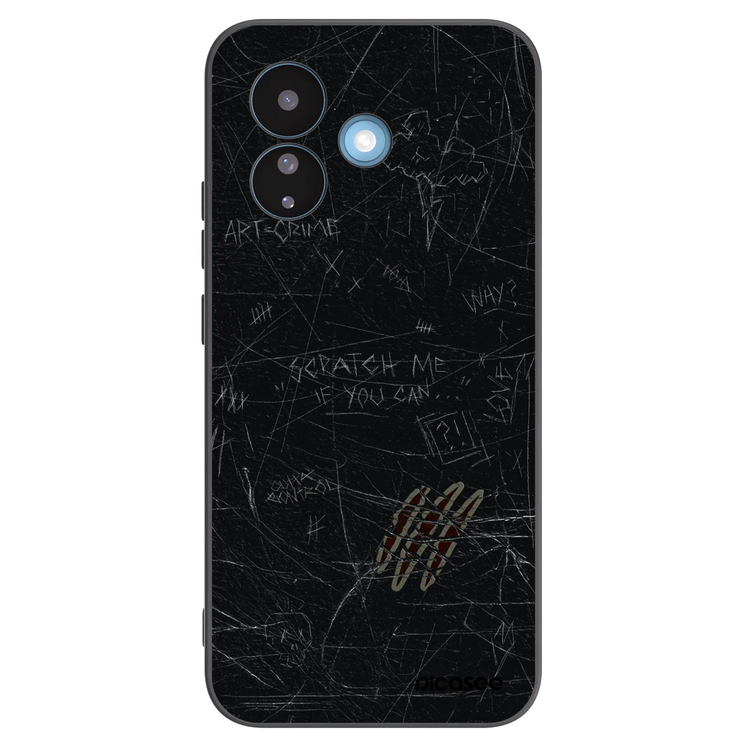 Picasee silikonowe czarne etui na Xiaomi Redmi Note 17 Pro 5G - SCRATCH
