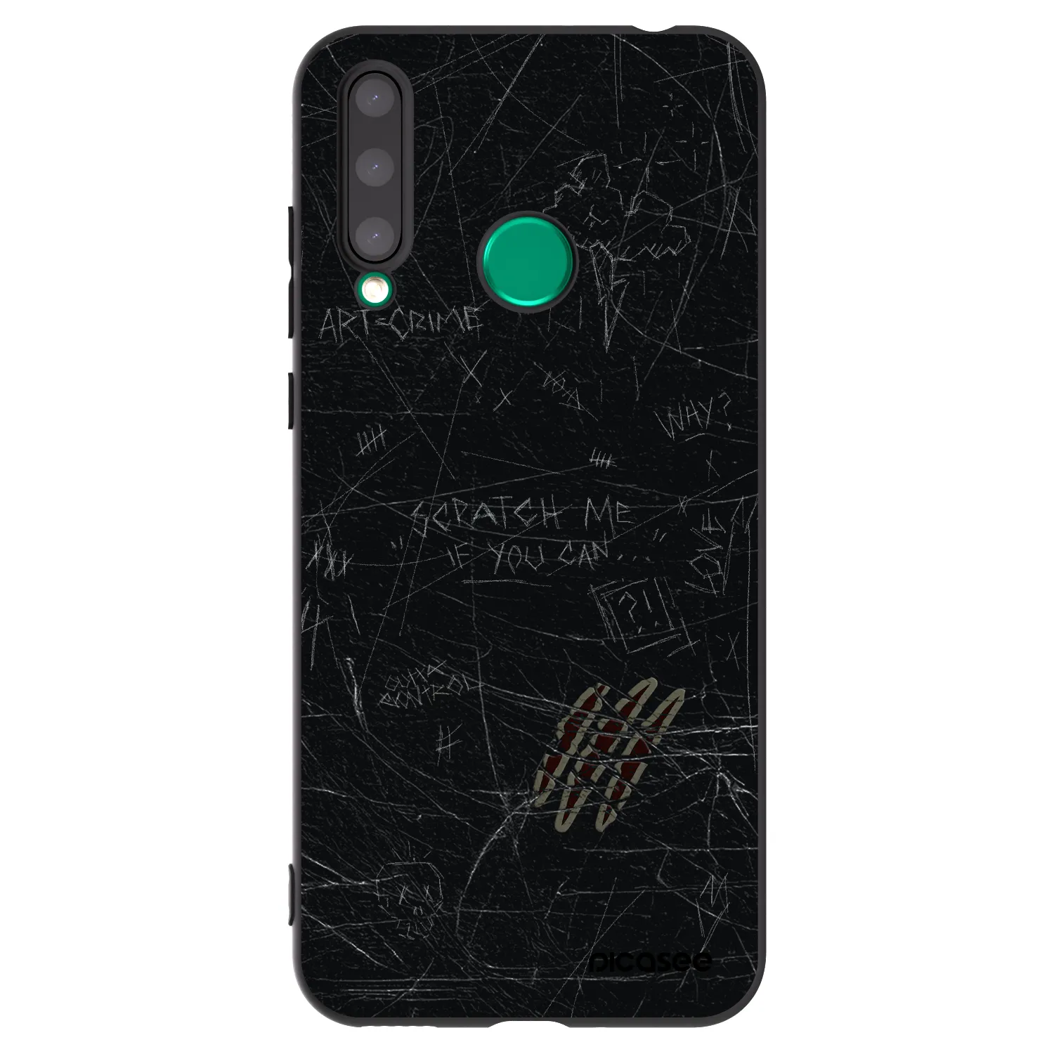 Picasee silikonowe czarne etui na Honor 20 Lite - SCRATCH