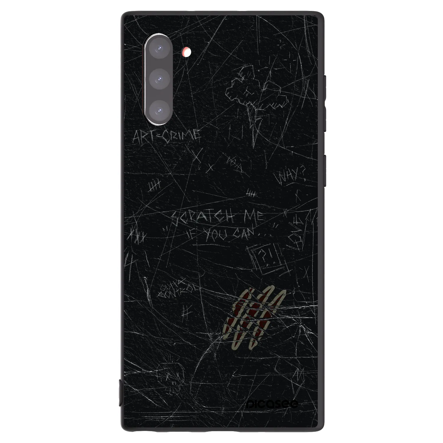Picasee silikonowe czarne etui na Samsung Galaxy Note 10 N970F - SCRATCH
