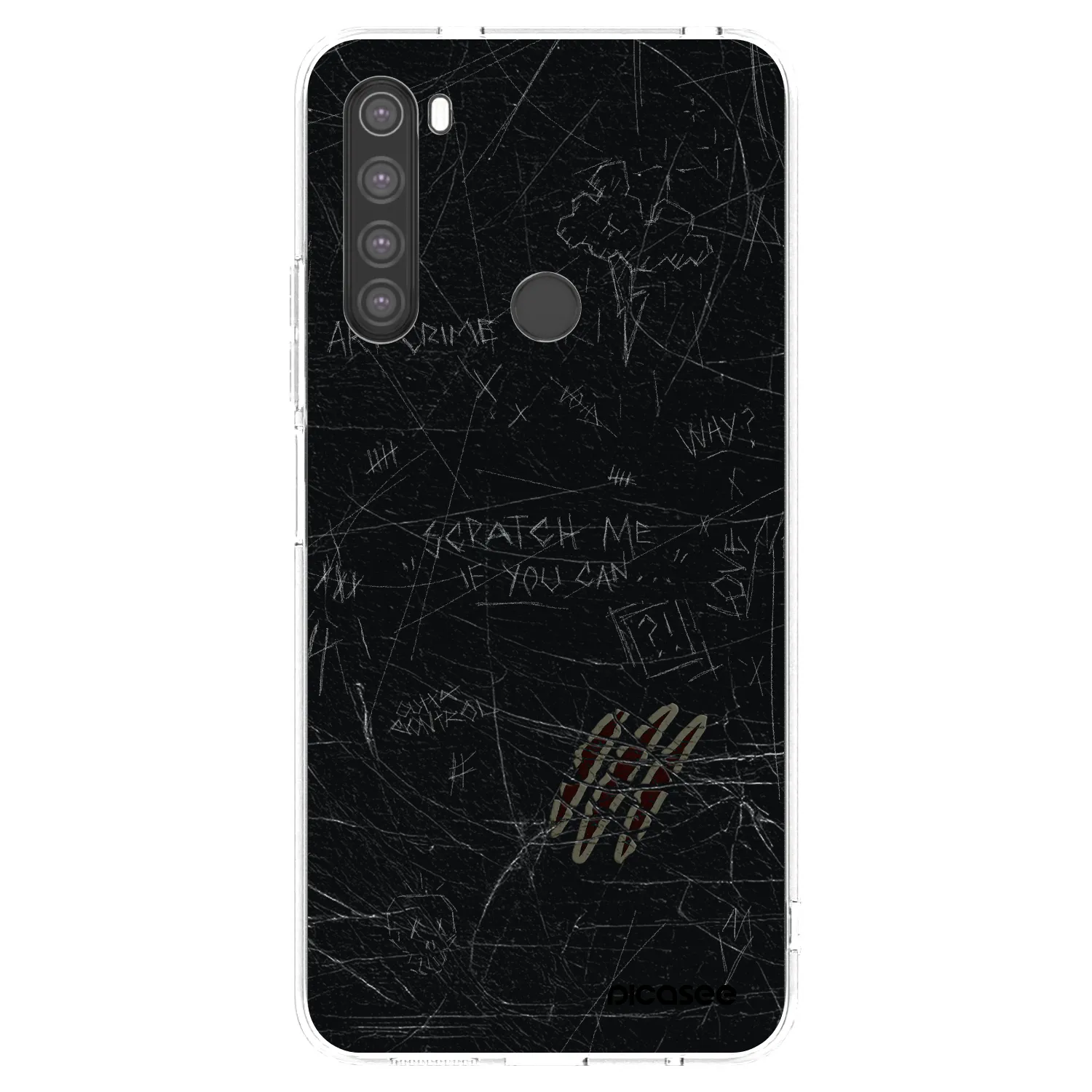 Picasee silikonowe przeźroczyste etui na Xiaomi Redmi Note 8 - SCRATCH