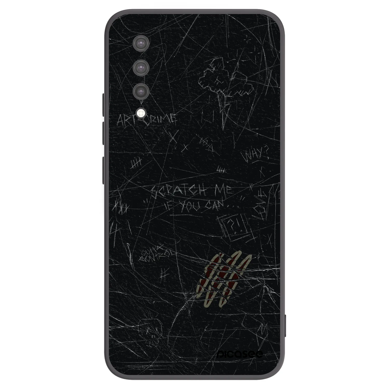 Picasee silikonowe czarne etui na Xiaomi Mi 9 Lite - SCRATCH