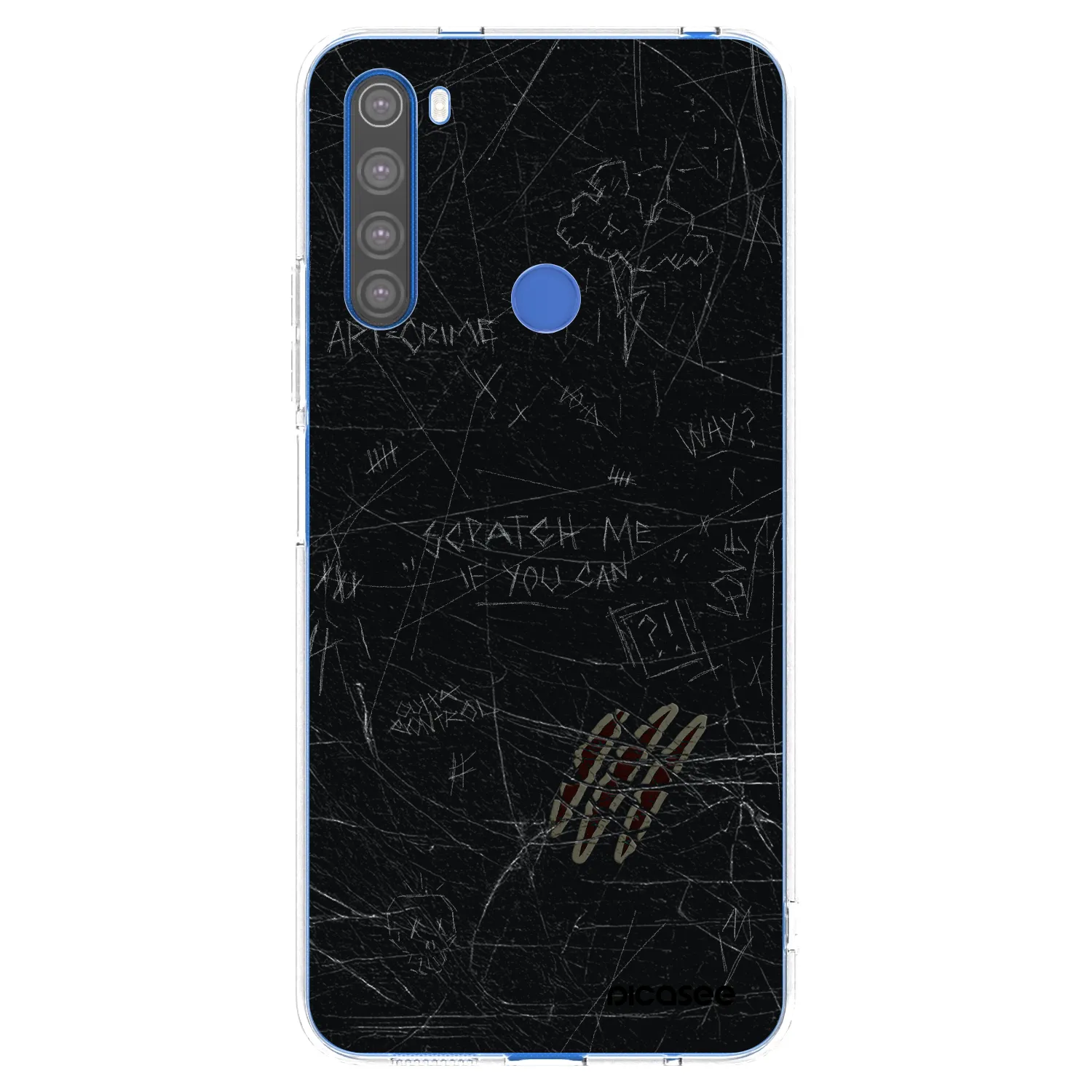 Picasee silikonowe przeźroczyste etui na Xiaomi Redmi Note 8T - SCRATCH
