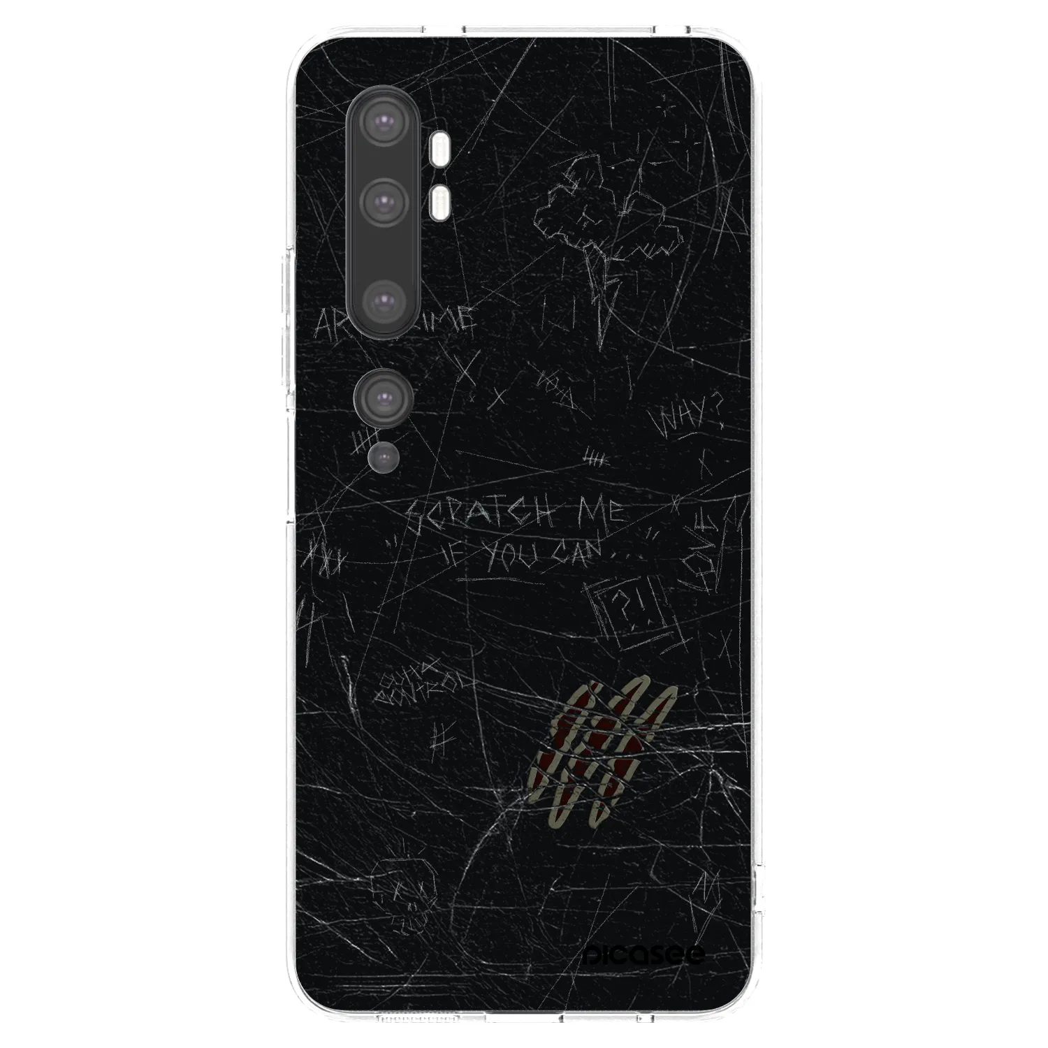 Picasee silikonowe przeźroczyste etui na Xiaomi Mi Note 10 (Pro) - SCRATCH