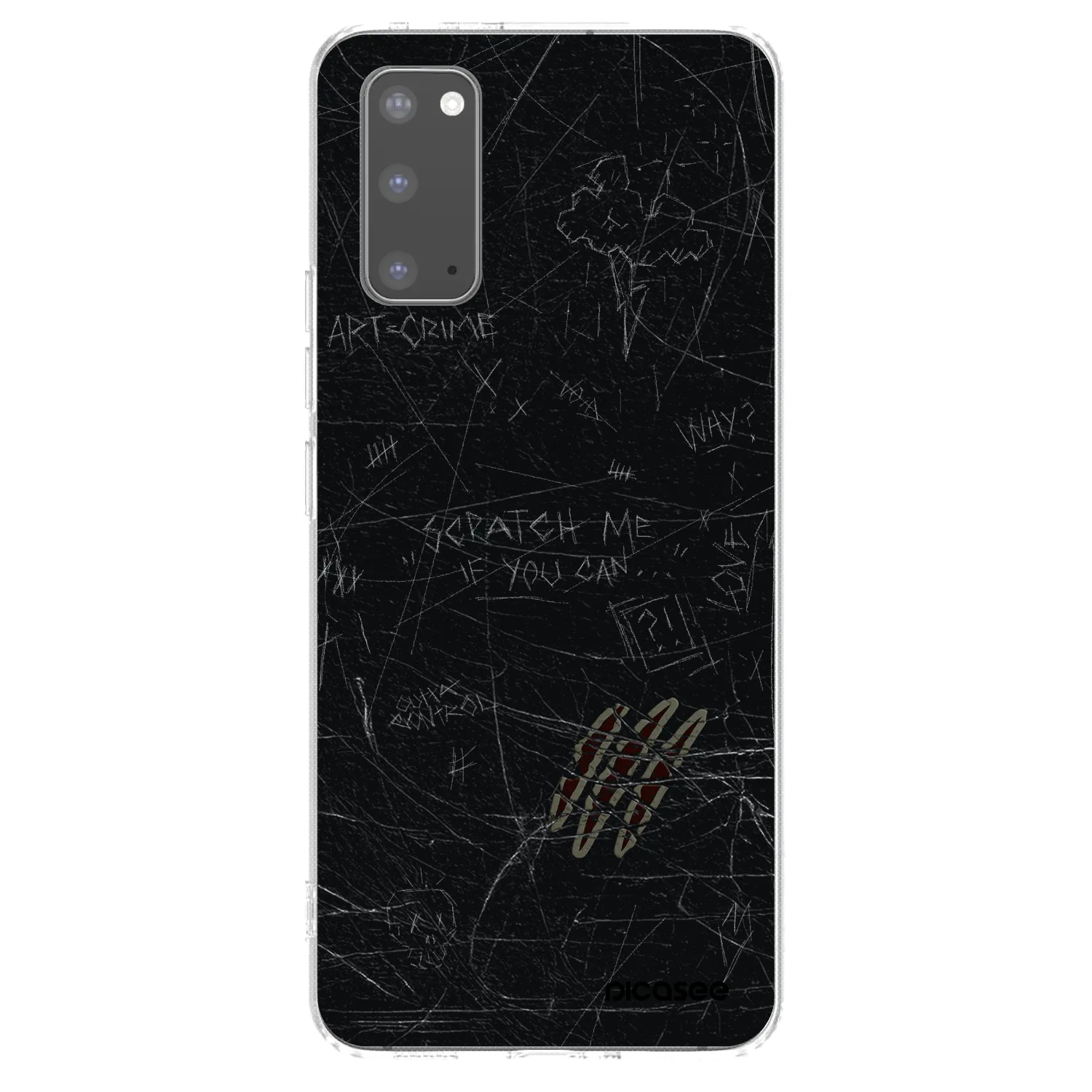Picasee silikonowe przeźroczyste etui na Samsung Galaxy S20 G980F - SCRATCH