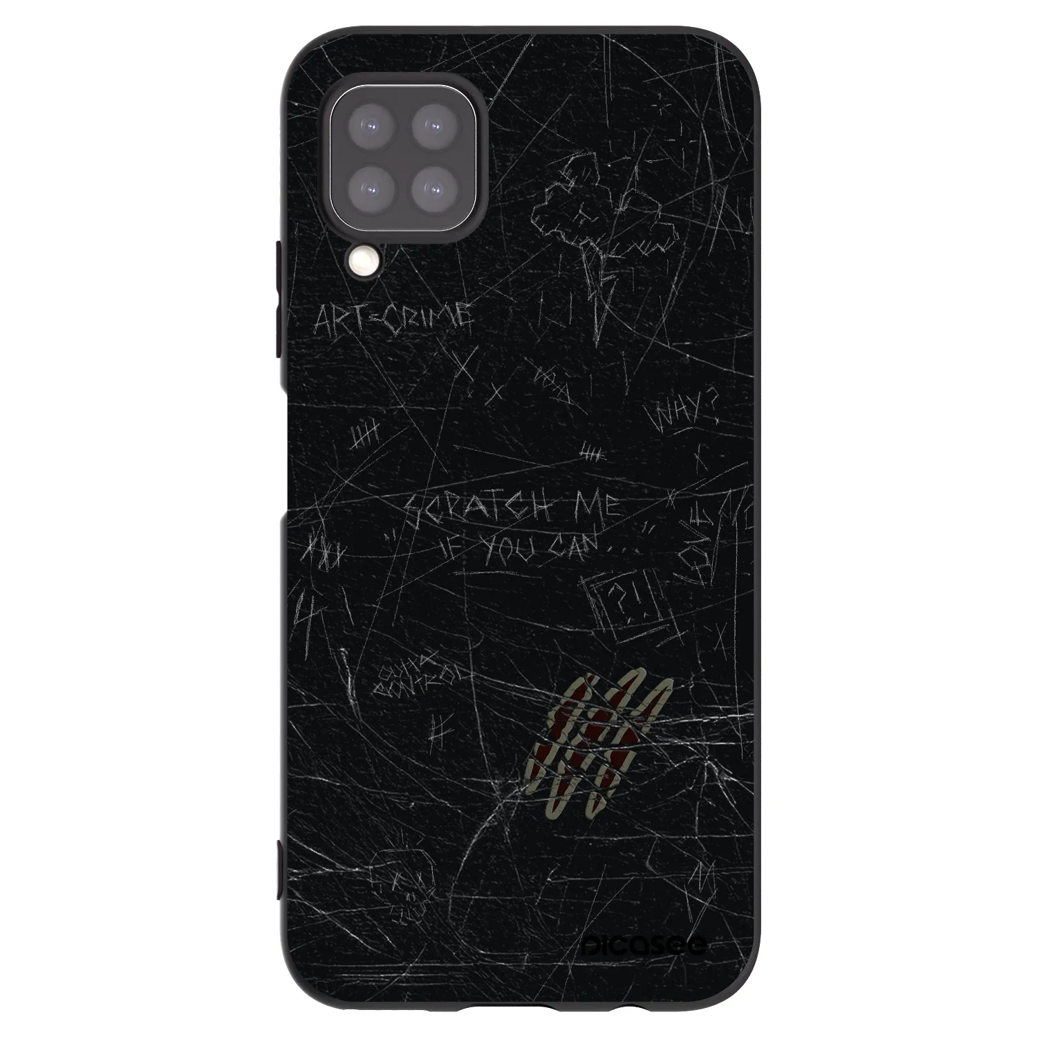 Picasee silikonowe czarne etui na Huawei P40 Lite - SCRATCH