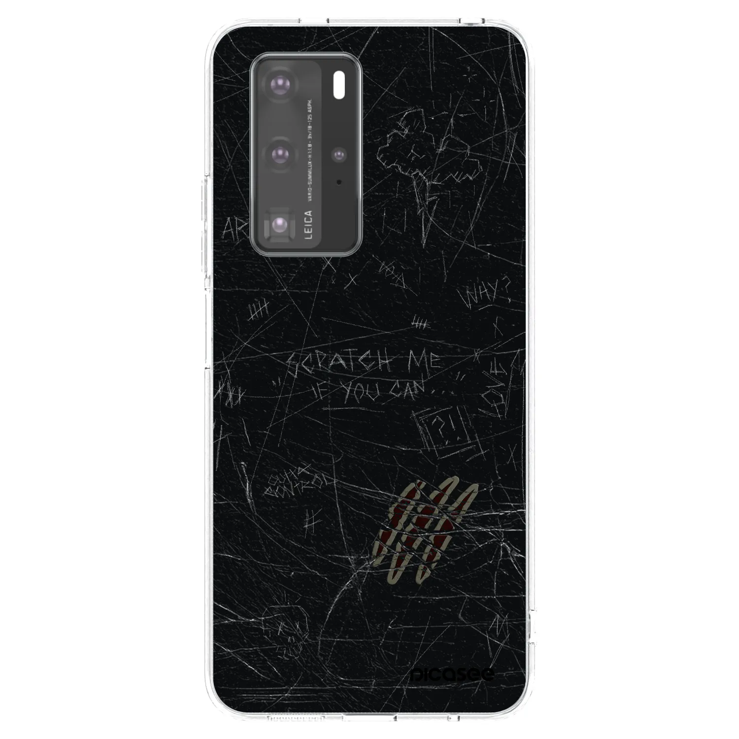 Picasee silikonowe przeźroczyste etui na Huawei P40 Pro - SCRATCH