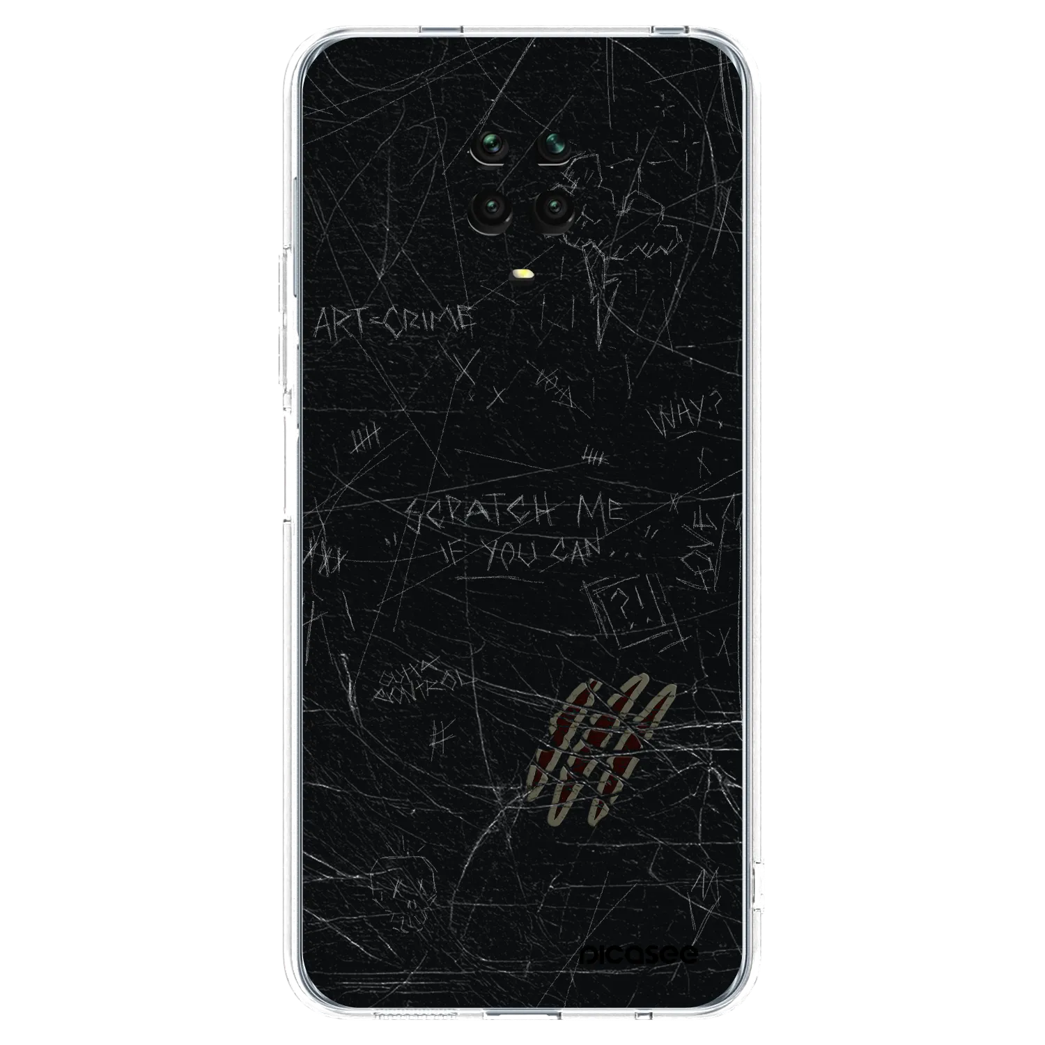Picasee silikonowe przeźroczyste etui na Xiaomi Redmi Note 9 Pro - SCRATCH