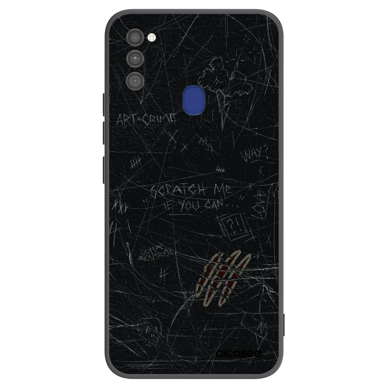 Picasee silikonowe czarne etui na Samsung Galaxy M21 M215F - SCRATCH