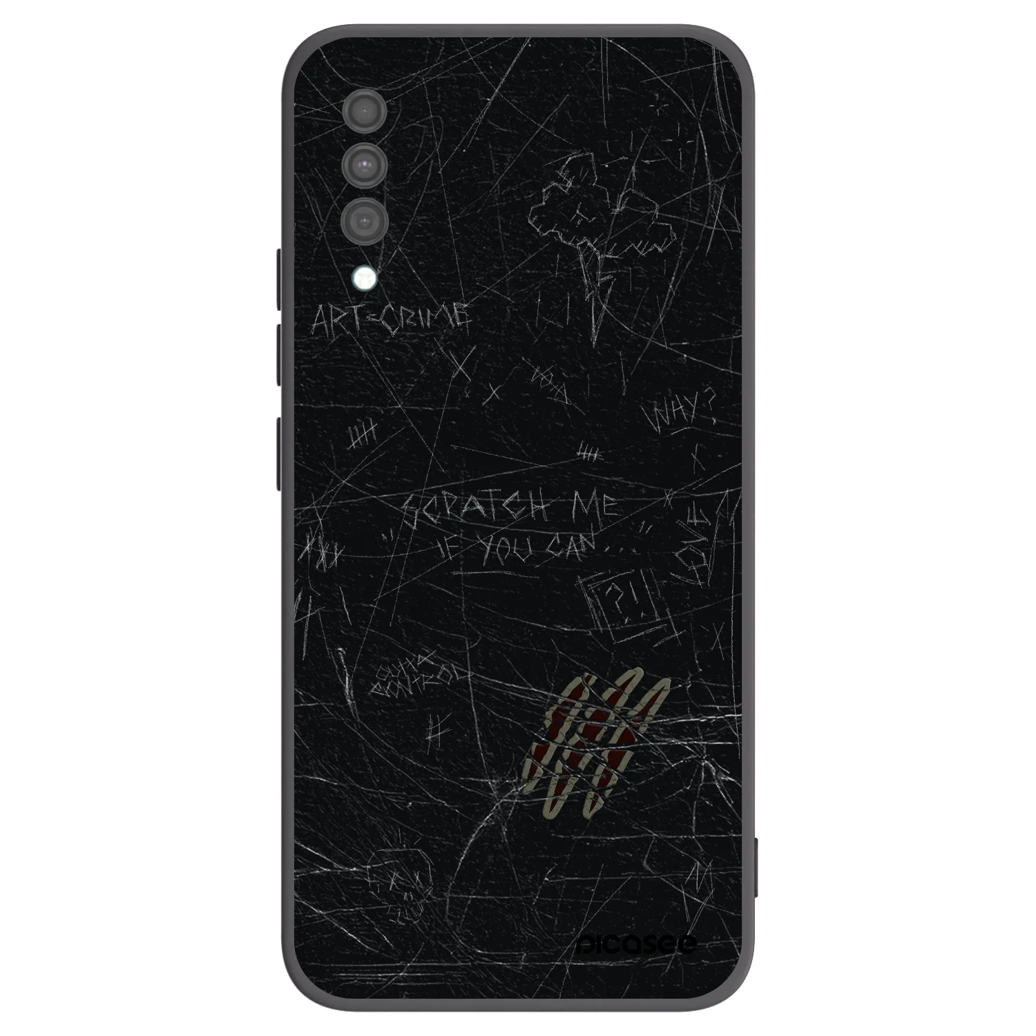 Picasee silikonowe czarne etui na Samsung Galaxy A30s A307F - SCRATCH