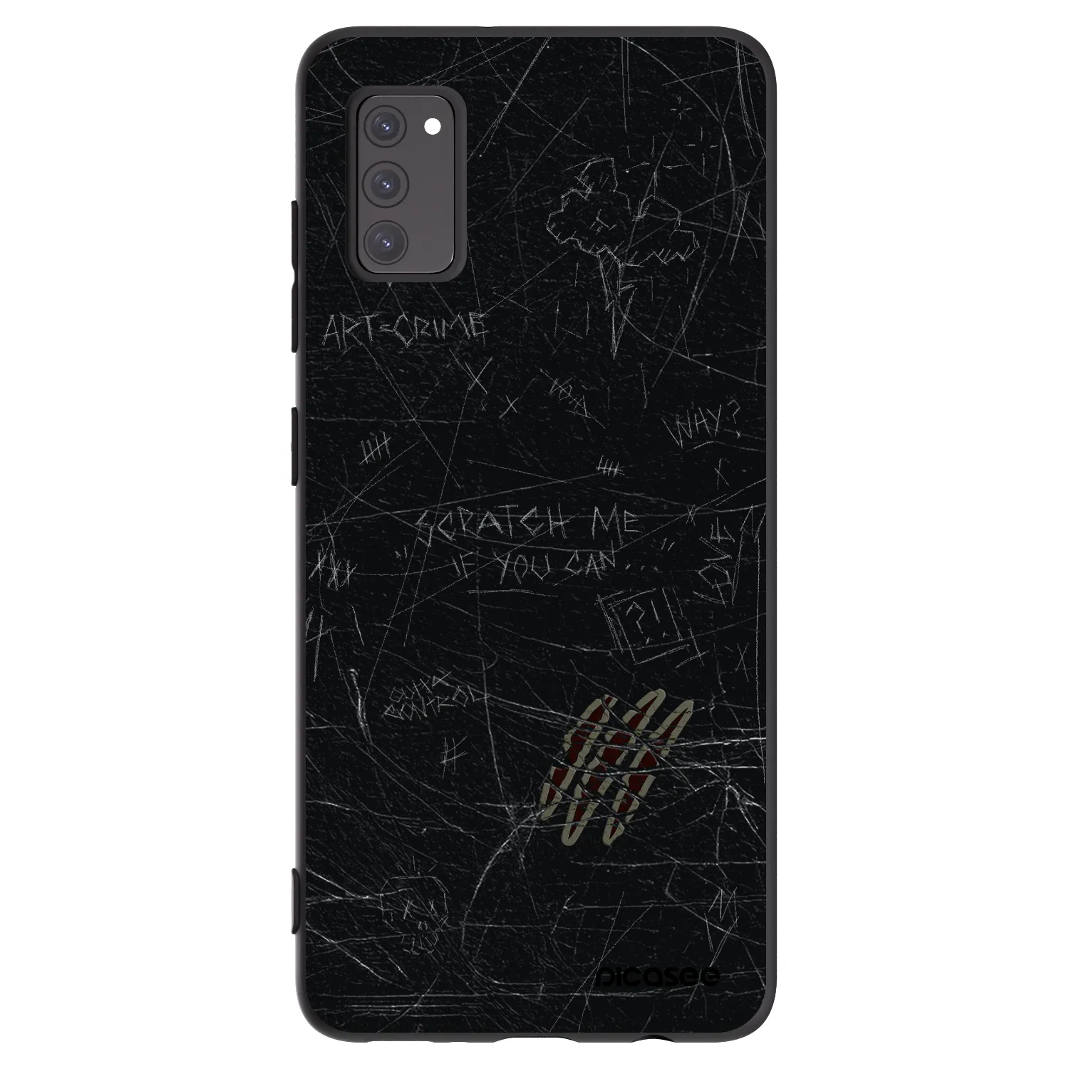 Picasee silikonowe czarne etui na Samsung Galaxy A41 A415F - SCRATCH