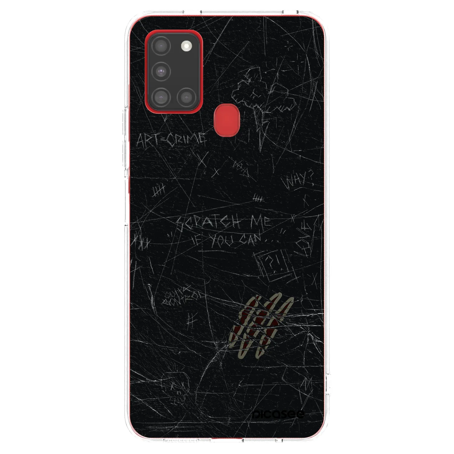 Picasee silikonowe przeźroczyste etui na Samsung Galaxy A21s - SCRATCH
