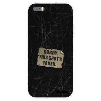 Picasee silikonowe przeźroczyste etui na Apple iPhone 5/5S/SE - SORRY