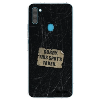 Picasee silikonowe przeźroczyste etui na Samsung Galaxy M11 - SORRY