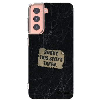 Picasee silikonowe przeźroczyste etui na Samsung Galaxy S21 5G G991B - SORRY