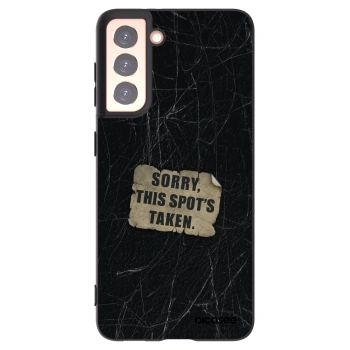 Picasee silikonowe czarne etui na Samsung Galaxy S21 5G G991B - SORRY