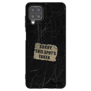 Picasee silikonowe czarne etui na Samsung Galaxy A12 A125F - SORRY