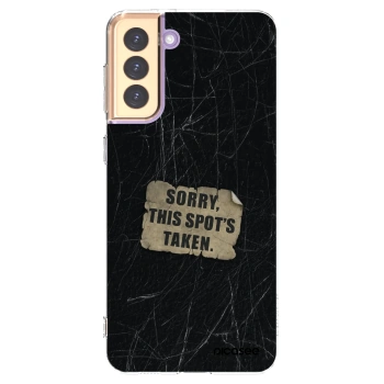 Picasee silikonowe przeźroczyste etui na Samsung Galaxy S21+ 5G G996F - SORRY