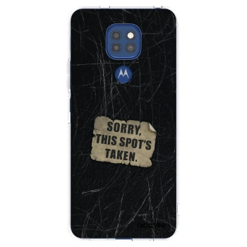 Picasee silikonowe przeźroczyste etui na Motorola Moto G9 Play - SORRY