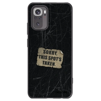 Picasee silikonowe czarne etui na Xiaomi Redmi Note 10 - SORRY