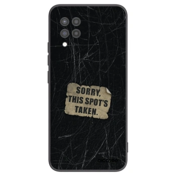 Picasee silikonowe czarne etui na Samsung Galaxy A42 A426B - SORRY