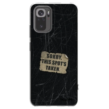 Picasee silikonowe przeźroczyste etui na Xiaomi Redmi Note 10S - SORRY