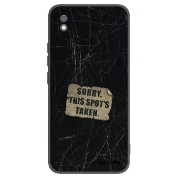 Picasee silikonowe czarne etui na Xiaomi Redmi 9AT - SORRY