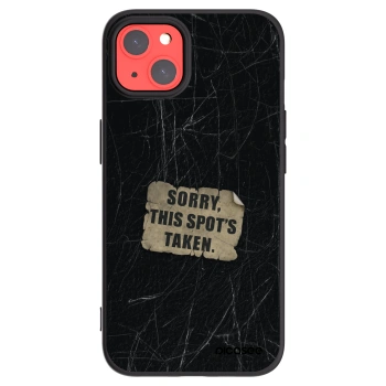 Picasee silikonowe czarne etui na Apple iPhone 13 - SORRY