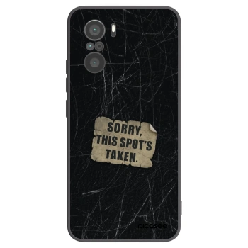 Picasee silikonowe czarne etui na Xiaomi Poco F3 - SORRY