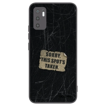 Picasee silikonowe czarne etui na Xiaomi Redmi Note 10 5G - SORRY