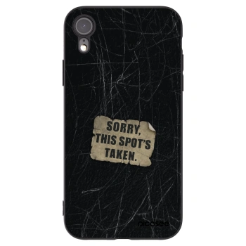Picasee silikonowe czarne etui na Apple iPhone XR - SORRY