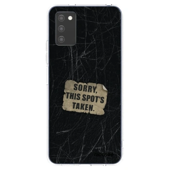 Picasee silikonowe przeźroczyste etui na Samsung Galaxy A02s A025G - SORRY
