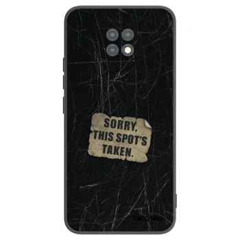 Picasee silikonowe czarne etui na Xiaomi Redmi Note 9T - SORRY