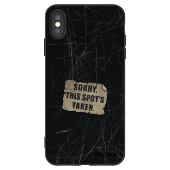 Picasee silikonowe czarne etui na Apple iPhone XS Max - SORRY